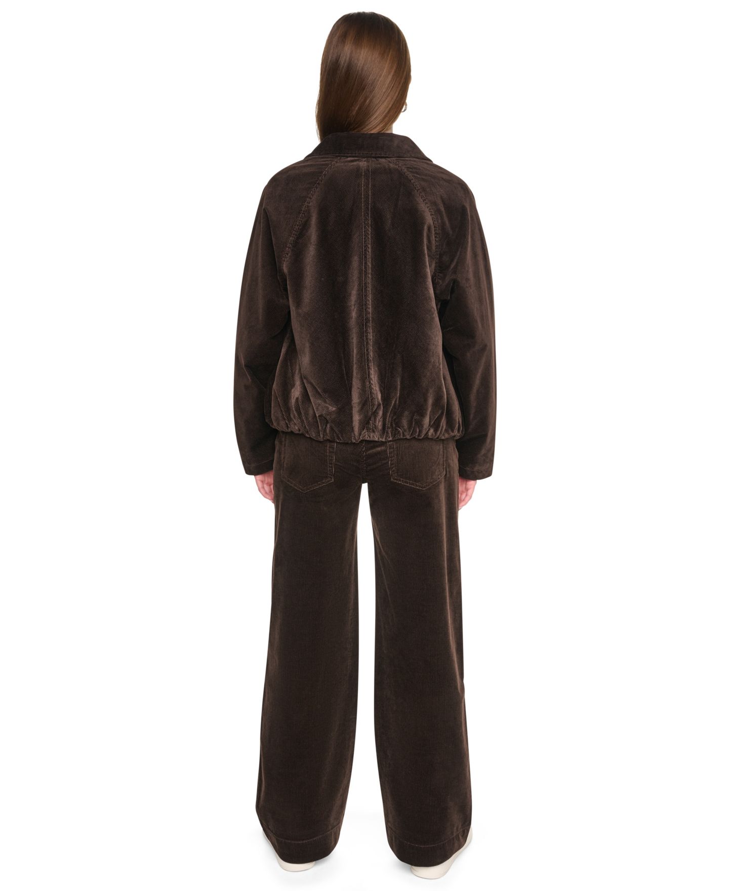 Женская куртка DKNY Jeans Petite Bubble-Hem Corduroy, цвет: Тёмно-коричневый — фото 5