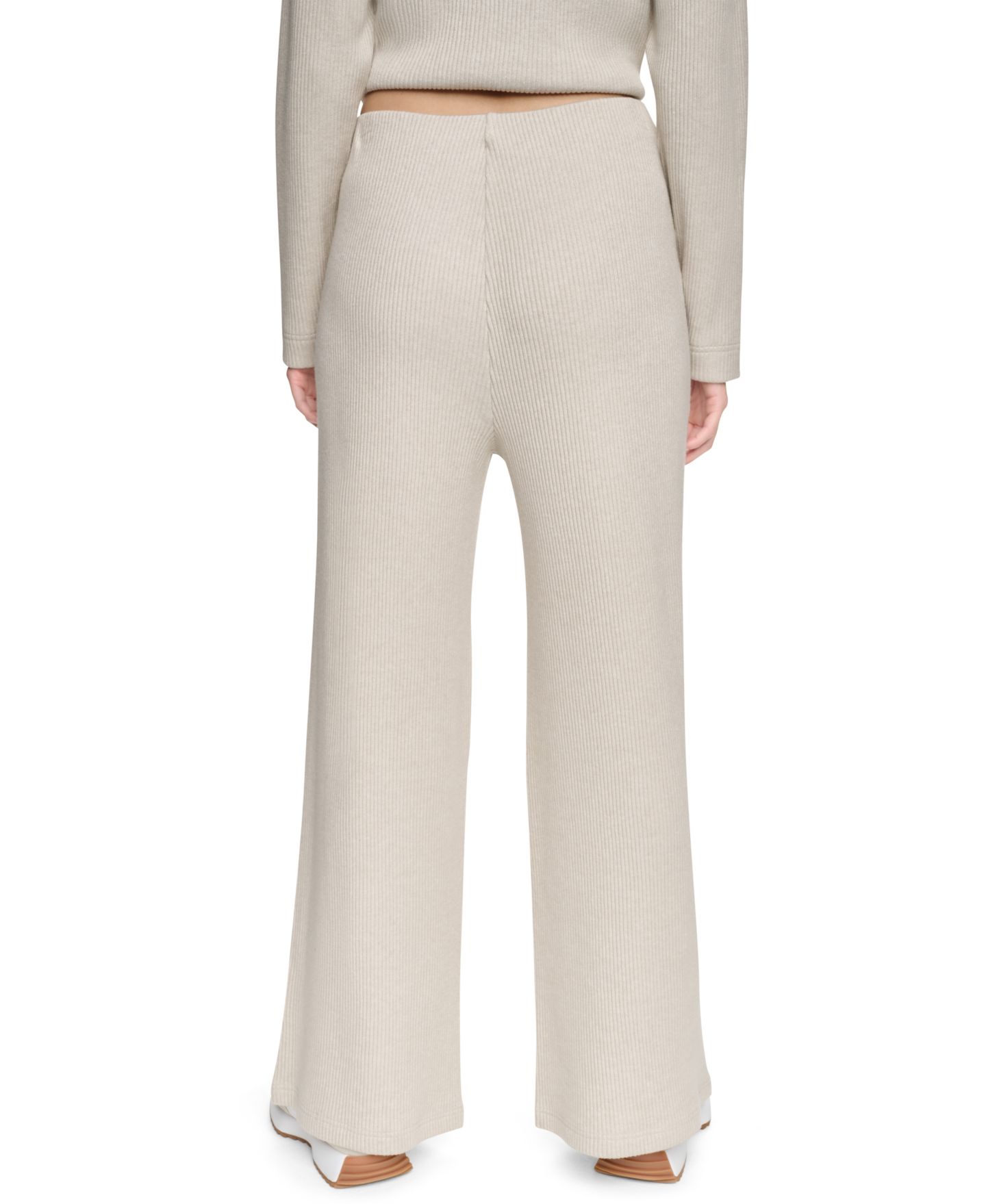 Женские брюки DKNY Jeans Petite Wide-Leg High-Waisted Pull-On, цвет: Меланжевый — фото 5