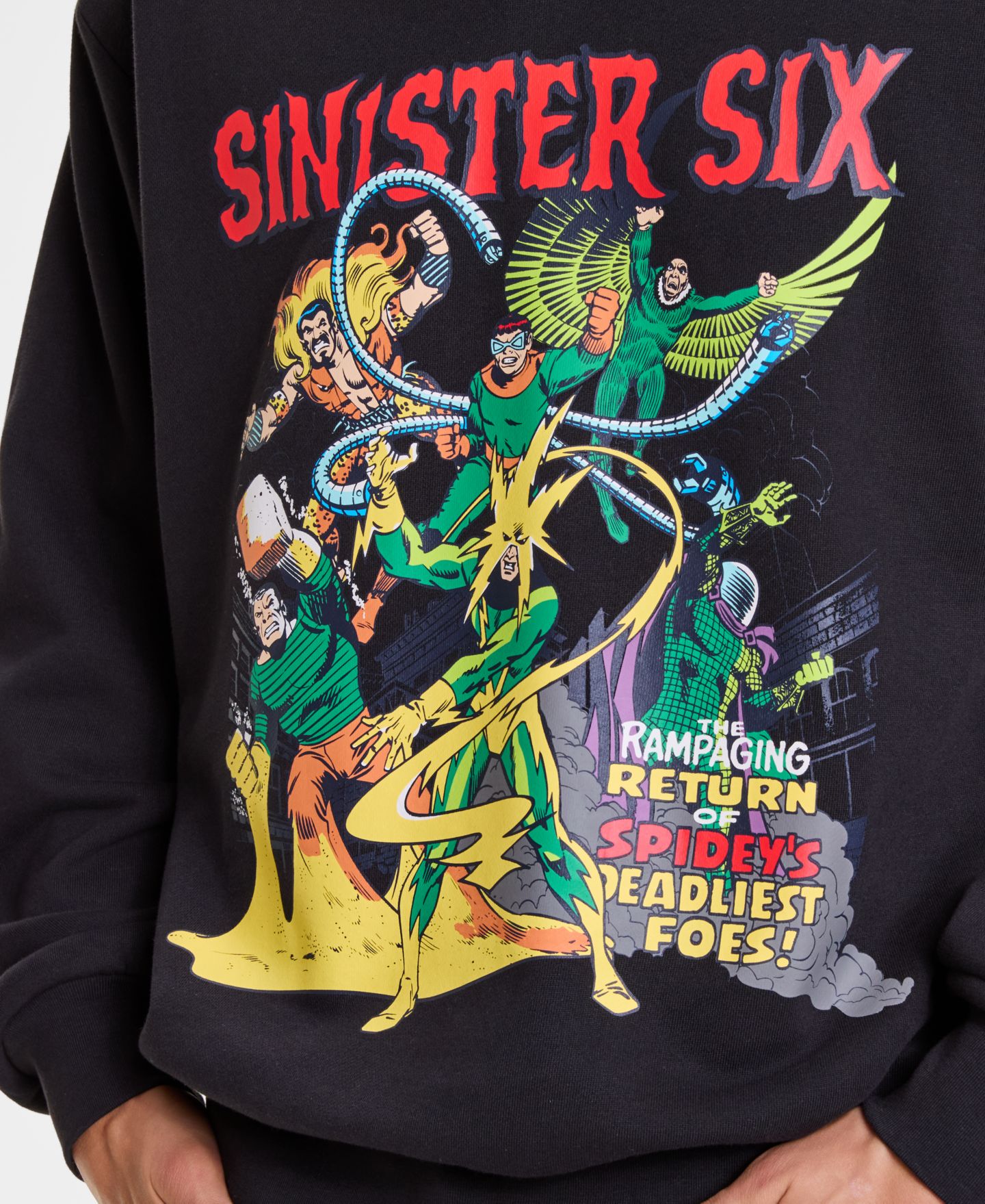Мужское поло Marvel | Macy's Spider-Man Sinister Six Long Sleeve Polo Shirt — фото 4