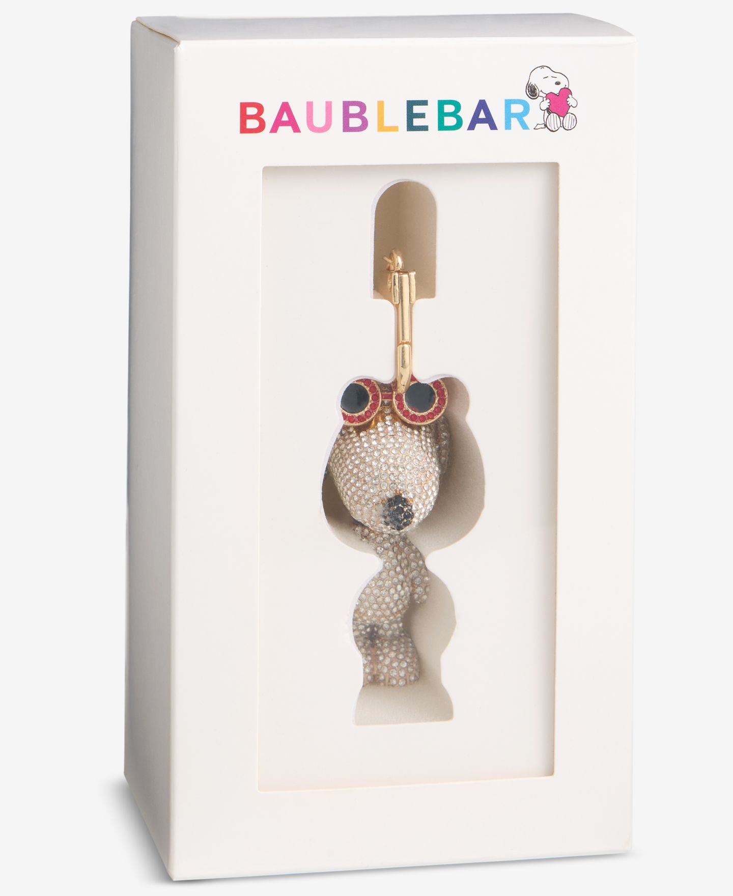 Женские брелоки BaubleBar Peanuts Macy's 100th Thanksgiving Day Parade Snoopy 3D Crystal-Set Bag Charm — фото 5