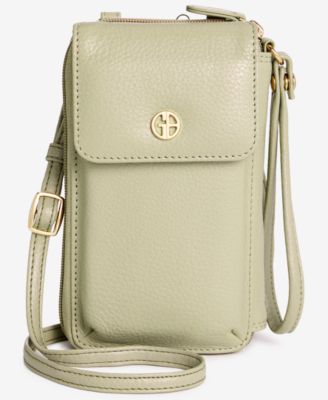 Softy Leather Tech Crossbody Wallet