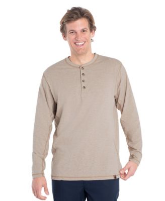 Mens Maverick Slub Henley Long Sleeve Shirt
