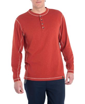 Mens Maverick Slub Henley Long Sleeve Shirt