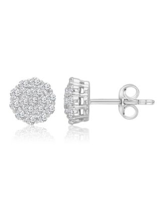 14k Gold-Plated Delicate Halo Stud Earrings