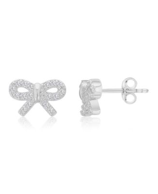 14k Gold-Plated Delicate Bow Stud Earrings