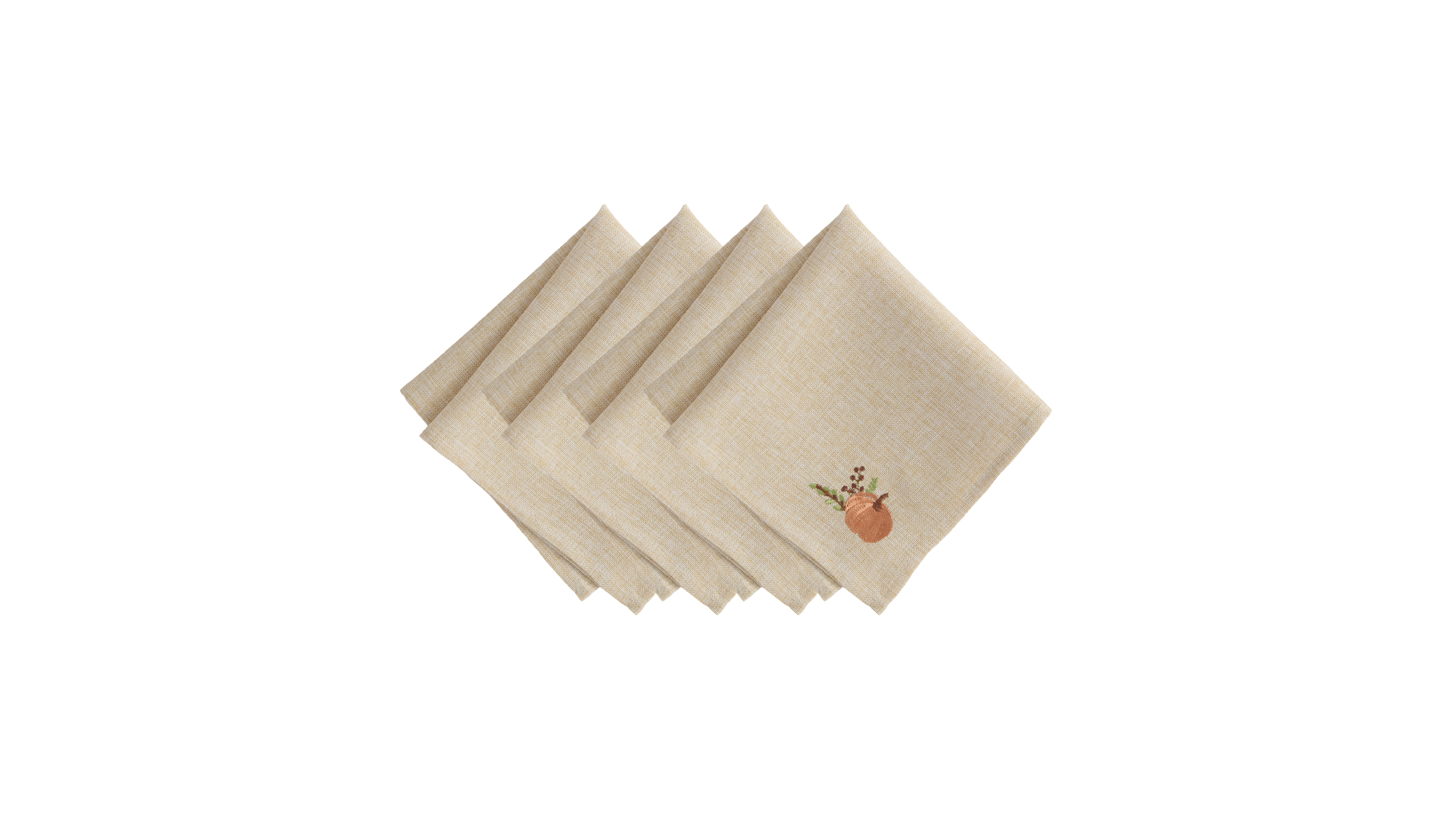 Elrene Pumpkin Picking 4-Piece Napkin Set