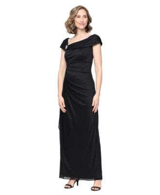 Women's Glittered Ruched Gown