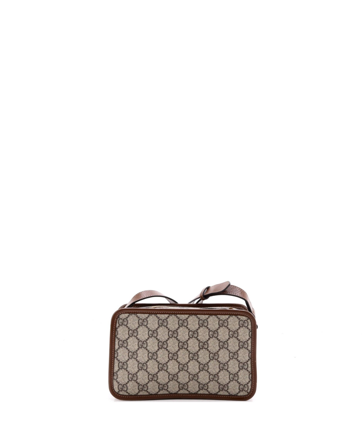 Pre-Owned Gucci Mini Interlocking G Patch Camera Bag Gg Coated Canvas