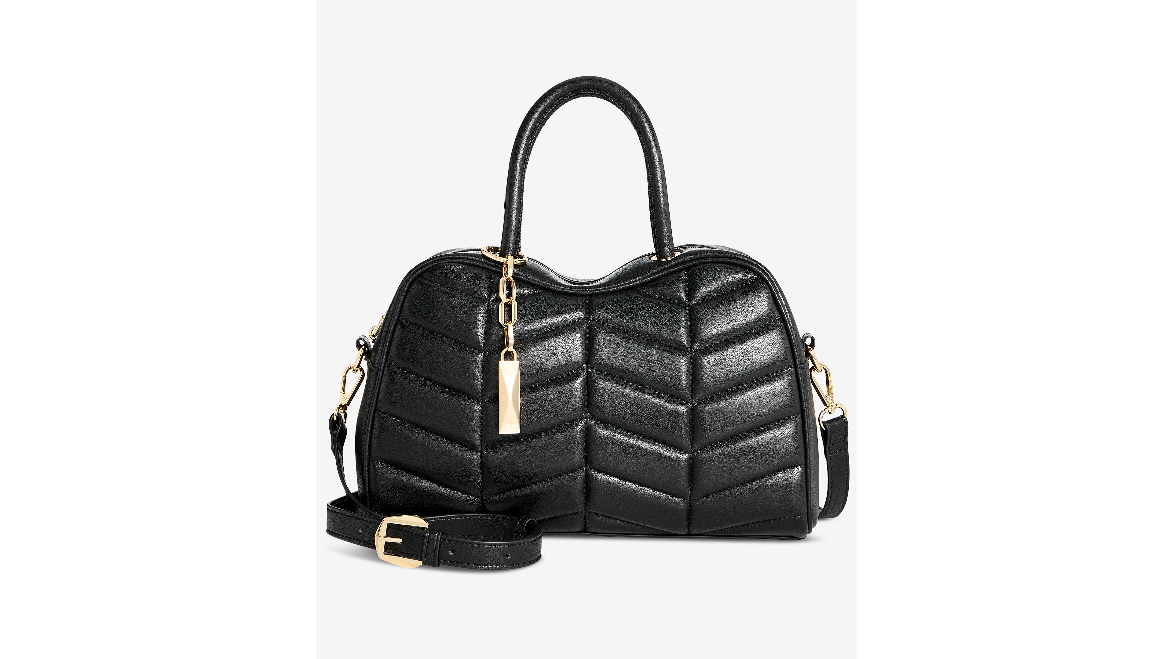 I.n.c. International Concepts Faux Leather Quilted Satchel with Adjustable Strap, Macy's Exclusive