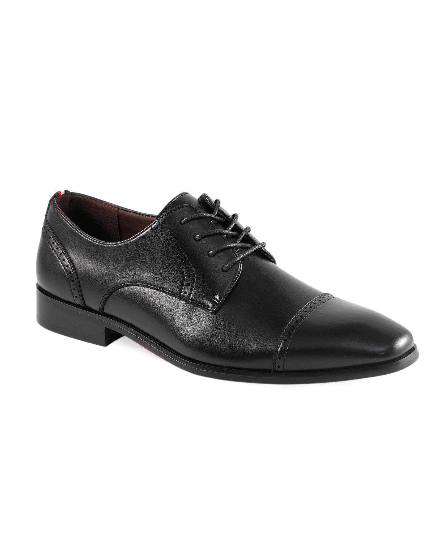 Мужские туфли Tommy Hilfiger Solven Cap-Toe Oxfords, цвет: Чёрный — фото 1