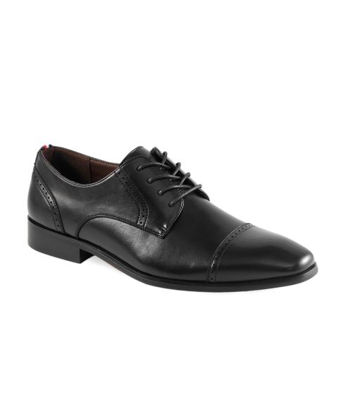 Мужские туфли Tommy Hilfiger Solven Cap-Toe Oxfords, цвет: Чёрный
