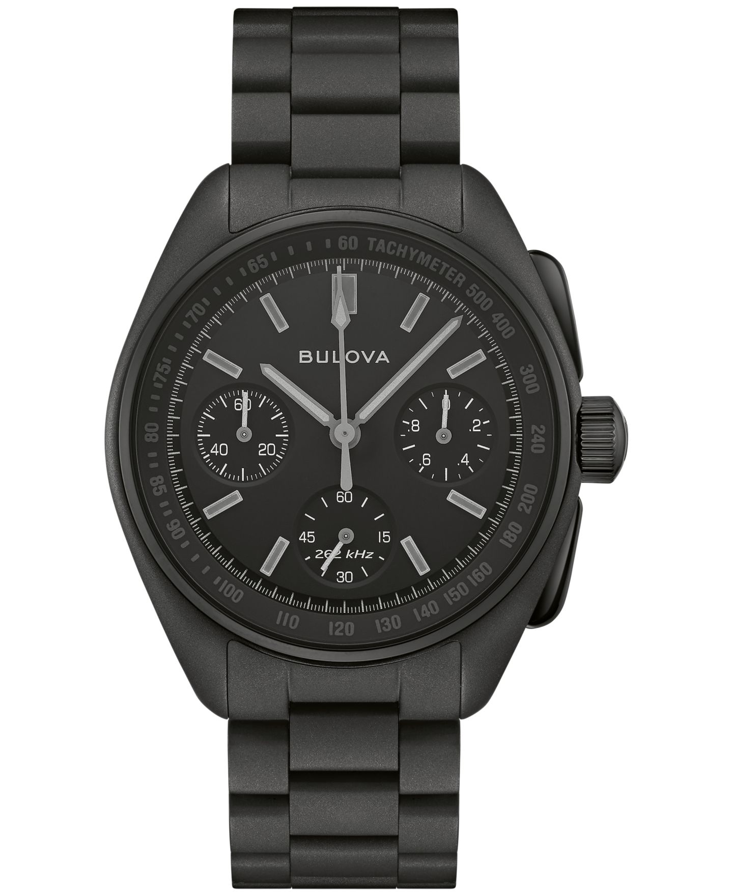 Мужские часы Bulova Limited Edition Lunar Pilot "Black Hole" Black Stainless Steel Bracelet Watch 41.2mm — фото 1