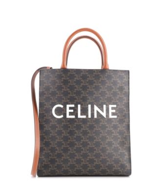 Small Vertical Cabas Tote Triomphe Coated Canvas