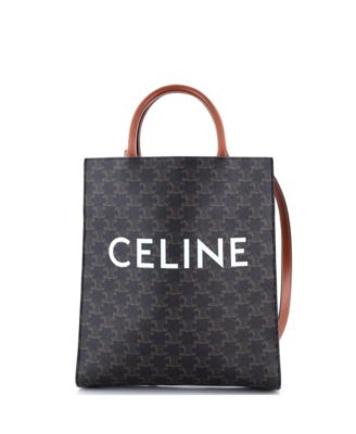 Small Vertical Cabas Tote Triomphe Coated Canvas