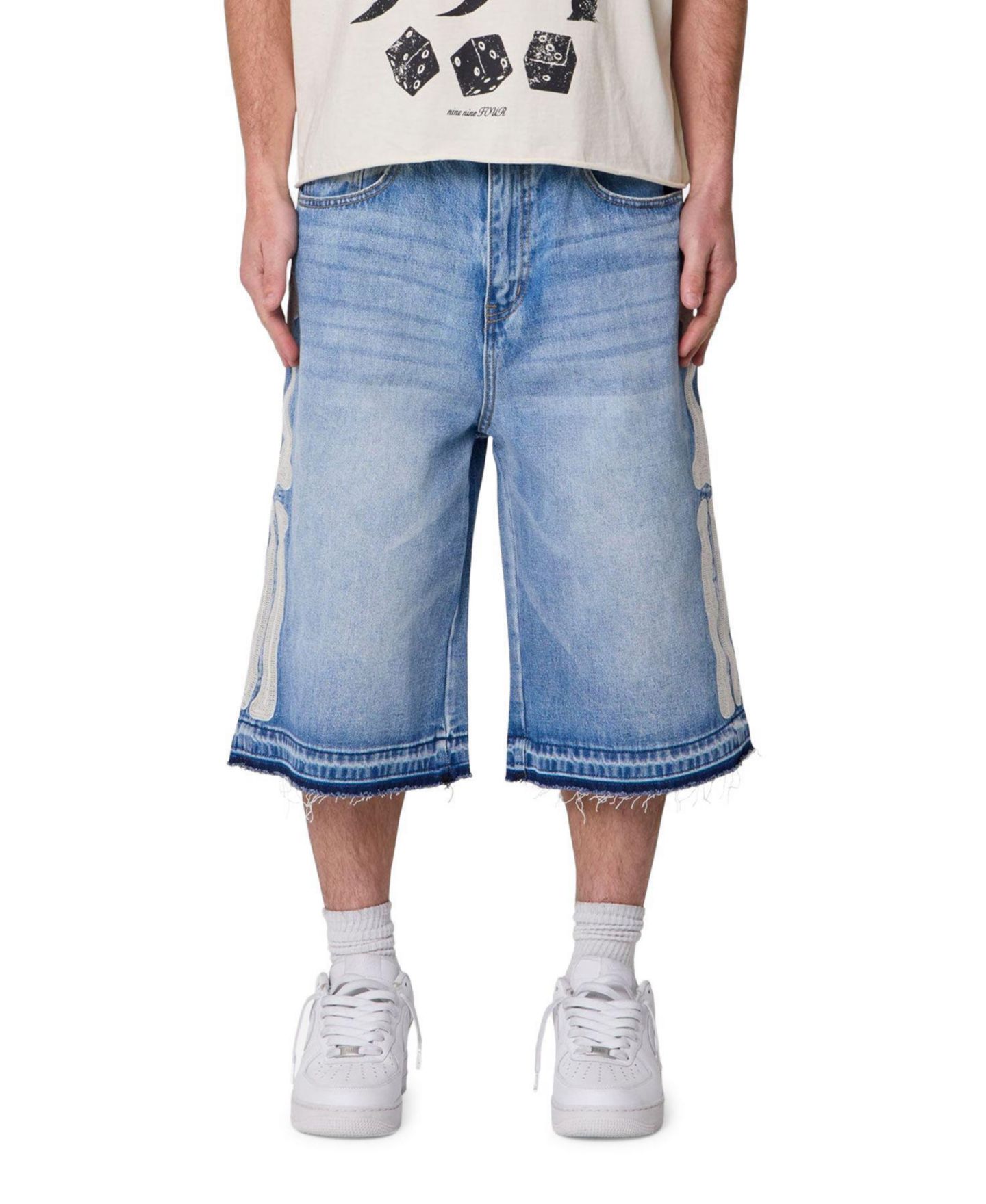 Мужские шорты mnml Ultra Baggy Bone Denim Shorts, цвет: Синий — фото 1