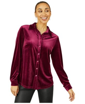 Women's Velvet Relaxed-Fit Shirt