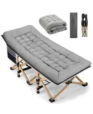 28" Portable Folding Camping Bed Heavy Duty Thick Mattress
