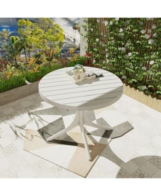 Summer 36-Inch Modern Round Indoor/Outdoor Plastic Dining Table