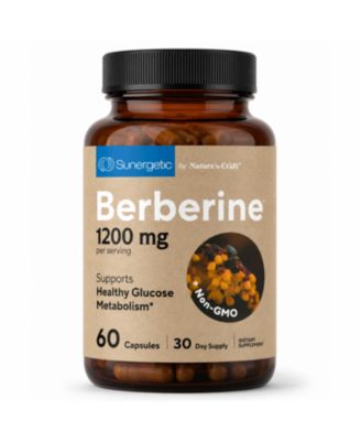 Berberine HCl 600mg Capsules, 1200mg Per Serving, Vegetarian, Gluten Free, 120 Count