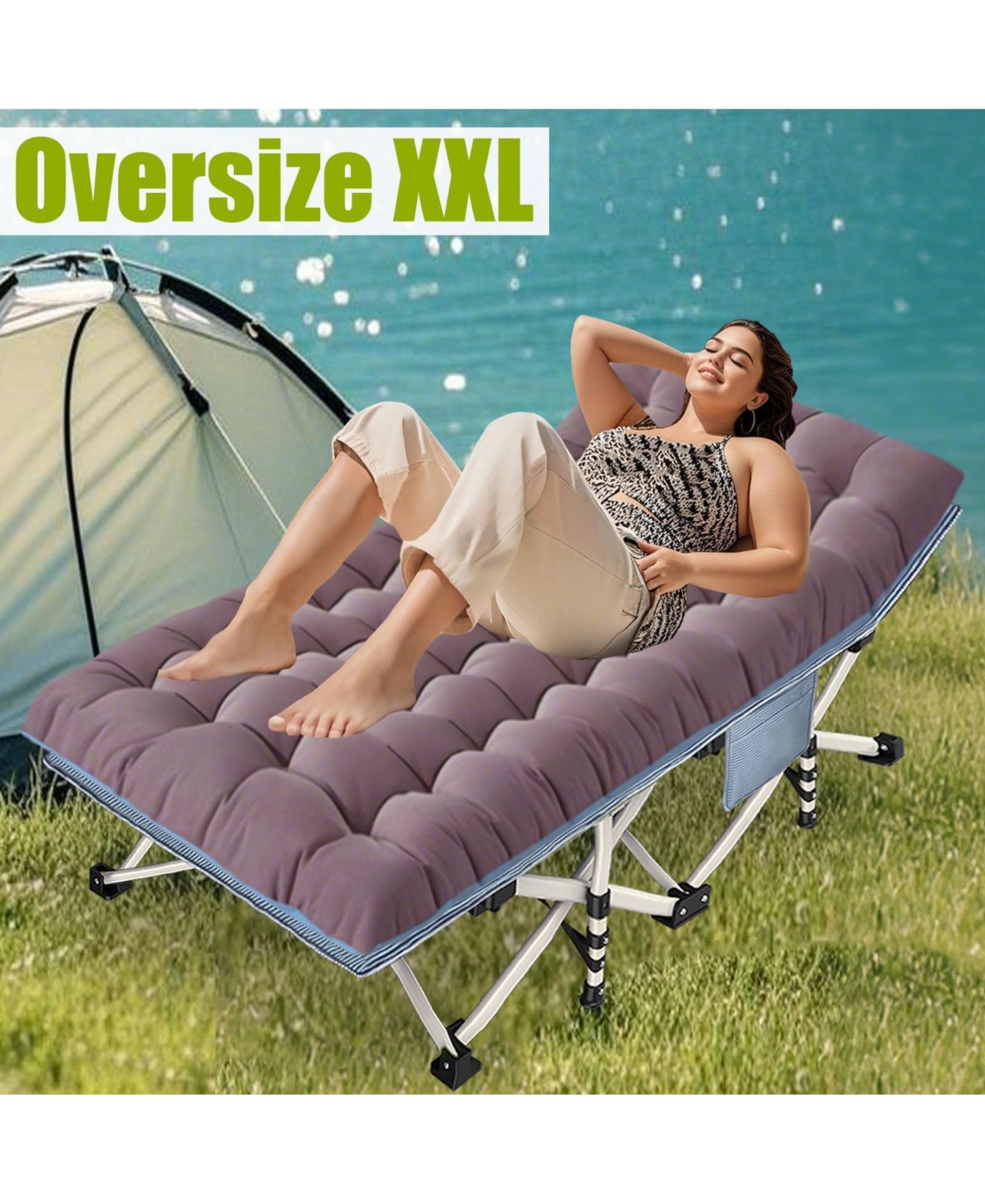 Aofar 2 Pack Camping Folding Bed Sleeping Mattress Portable Heavy Duty