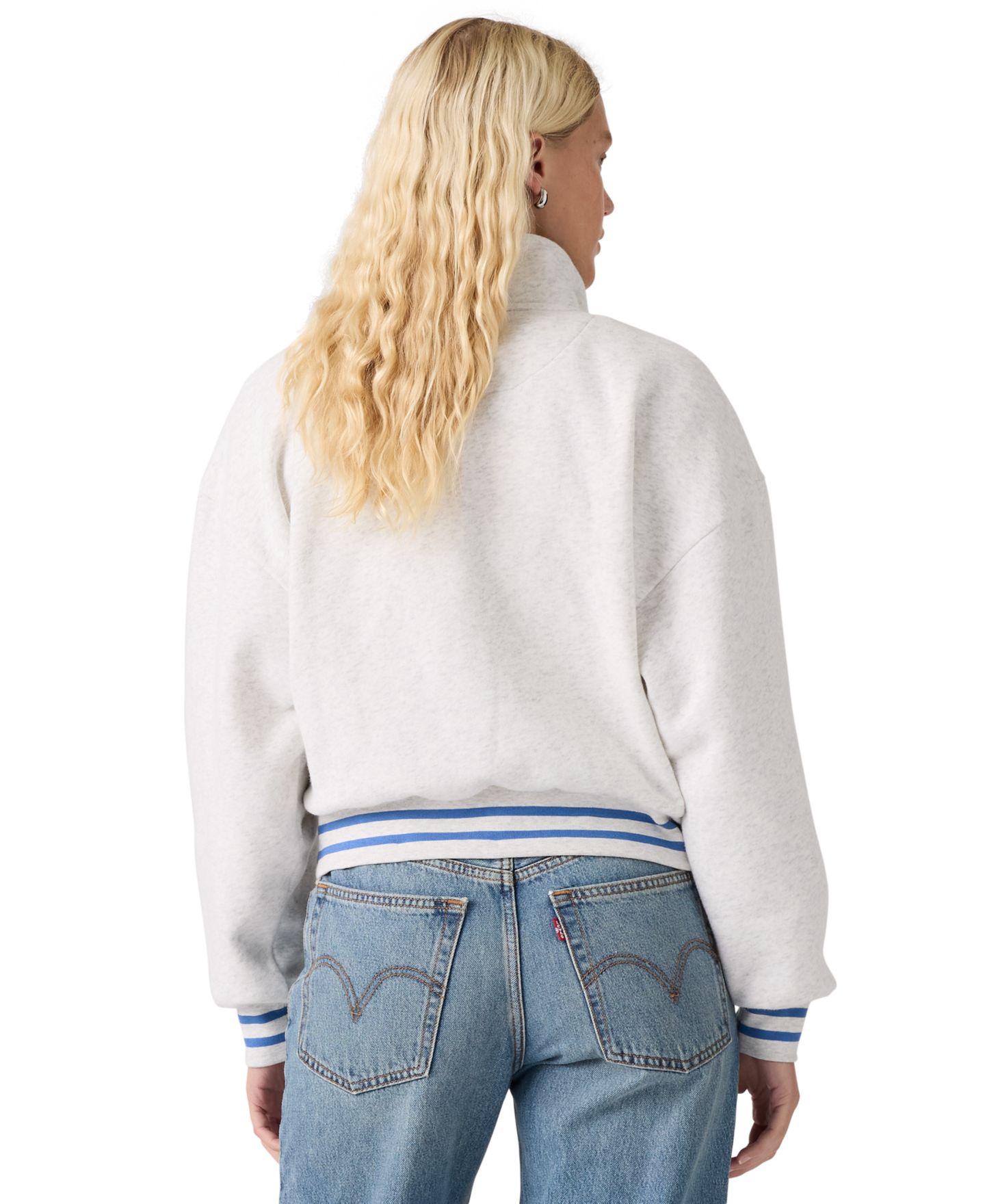 Женская толстовка Levi's Cotton-Blend Everyday, цвет: Меланжевый серый — фото 4