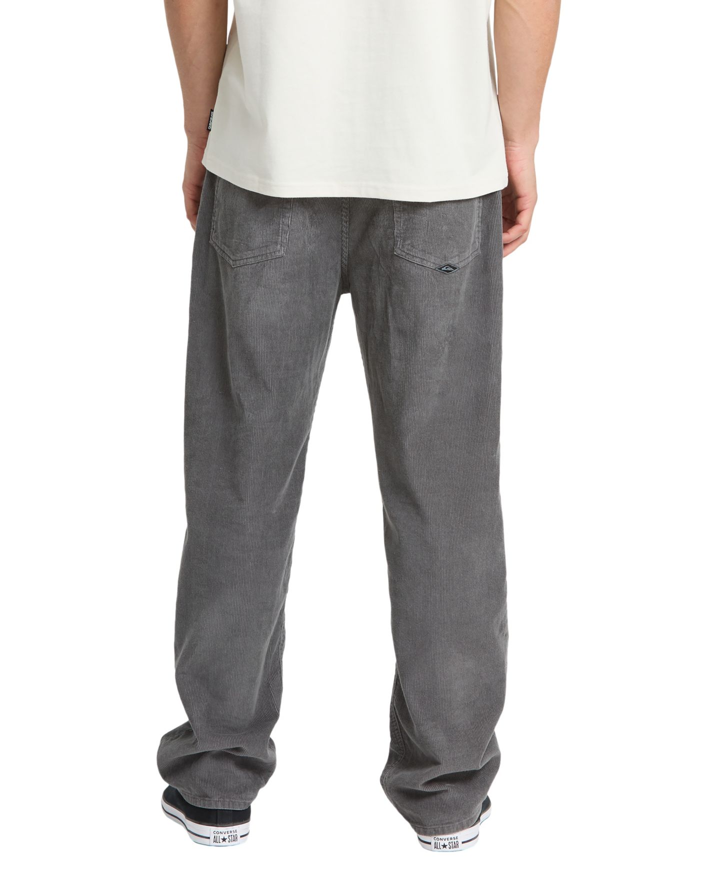 Мужские брюки Quiksilver Saltwater Cord Straight-Leg, цвет: Железный — фото 5