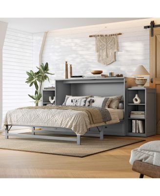 Murphy Bed With Storage Drawers and Shelves