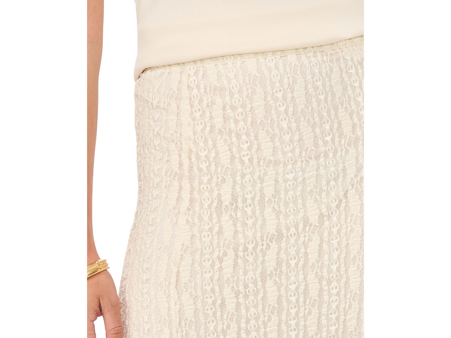 Женская юбка Vince Camuto Knit Godet Maxi, цвет: Слоновая кость — фото 3