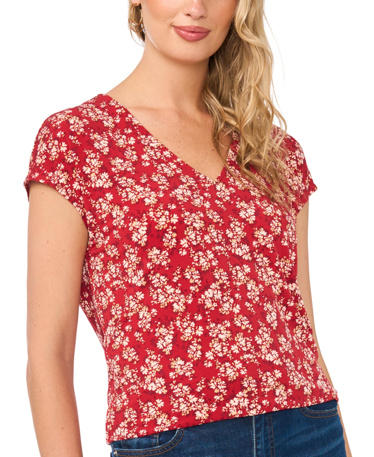 Vince Camuto Women's V-Neck Short-Sleeve T-Shirt