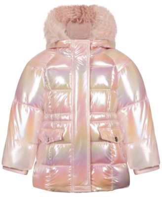 Toddler Girls' 2T-5T Long-Sleeve Shimmer Box Quilt Anorak