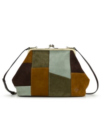 Vivianne Suede Medium Patchwork Frame Crossbody Handbag