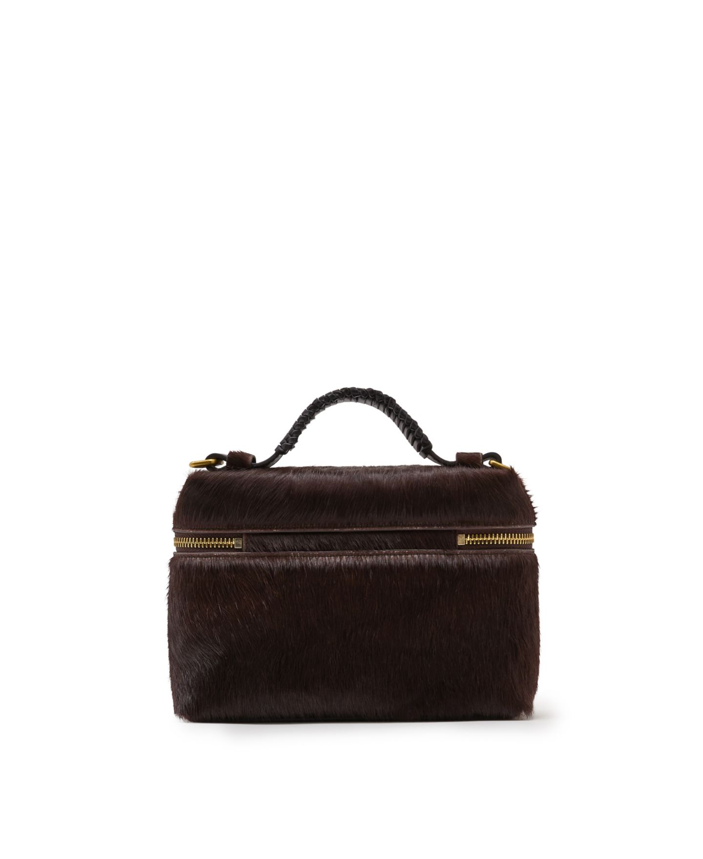 Женская сумка REISS Ines Pony Hair-Effect Vanity Crossbody, цвет: Шоколадный — фото 4