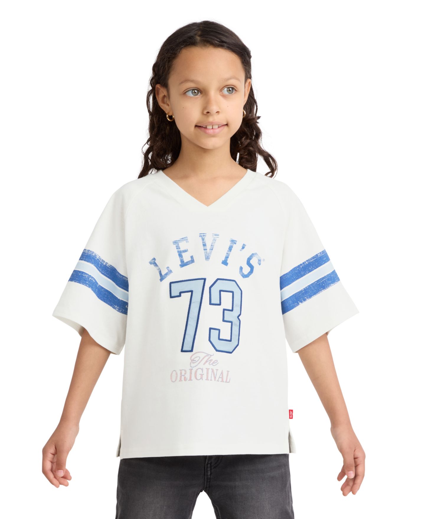 Футболка Levi's Vintage Sports Oversized T-Shirt для девочек, цвет: Levi's Egret — фото 1