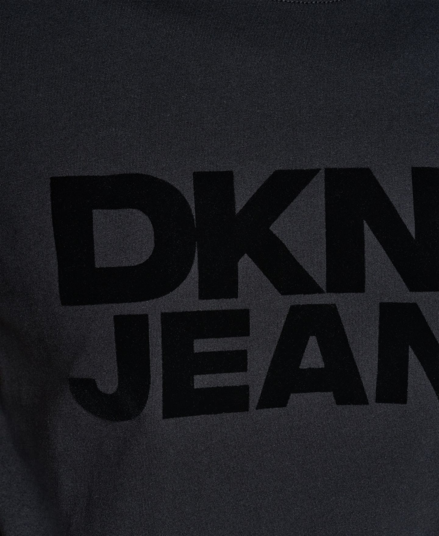 Женская футболка DKNY Jeans Flocked Logo Crewneck, цвет: Чёрный — фото 6