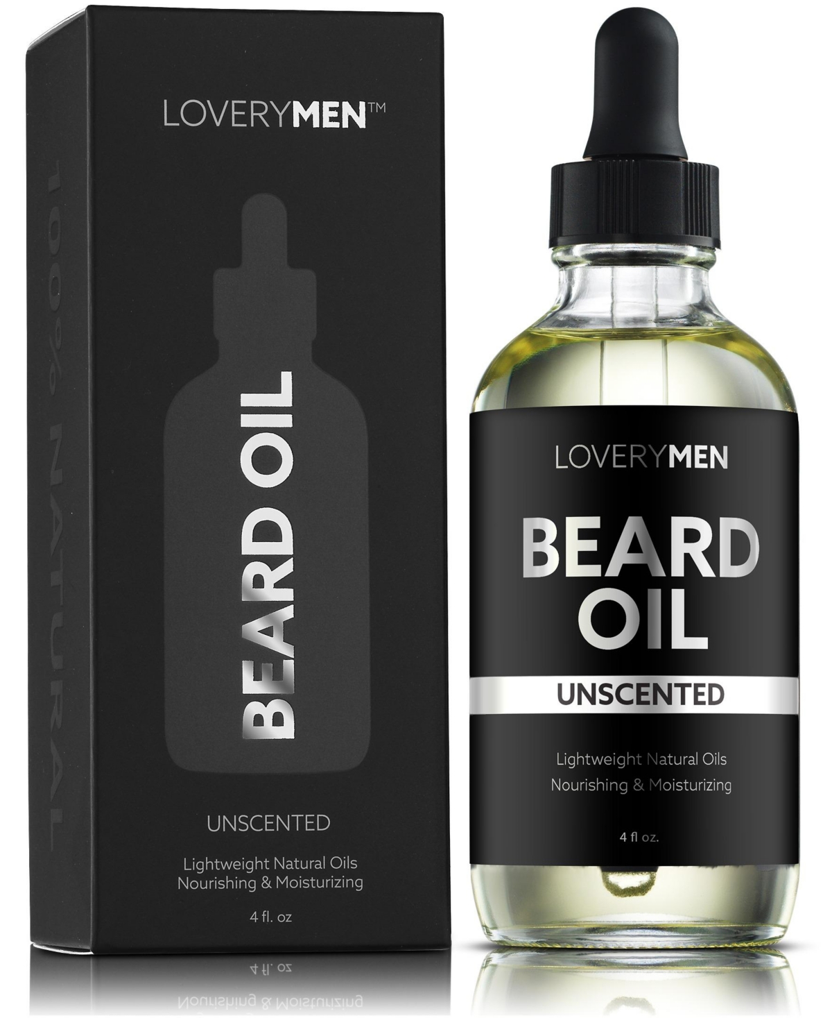 Lovery Nourishing Unscented Beard Oil - 4oz Beard Grooming