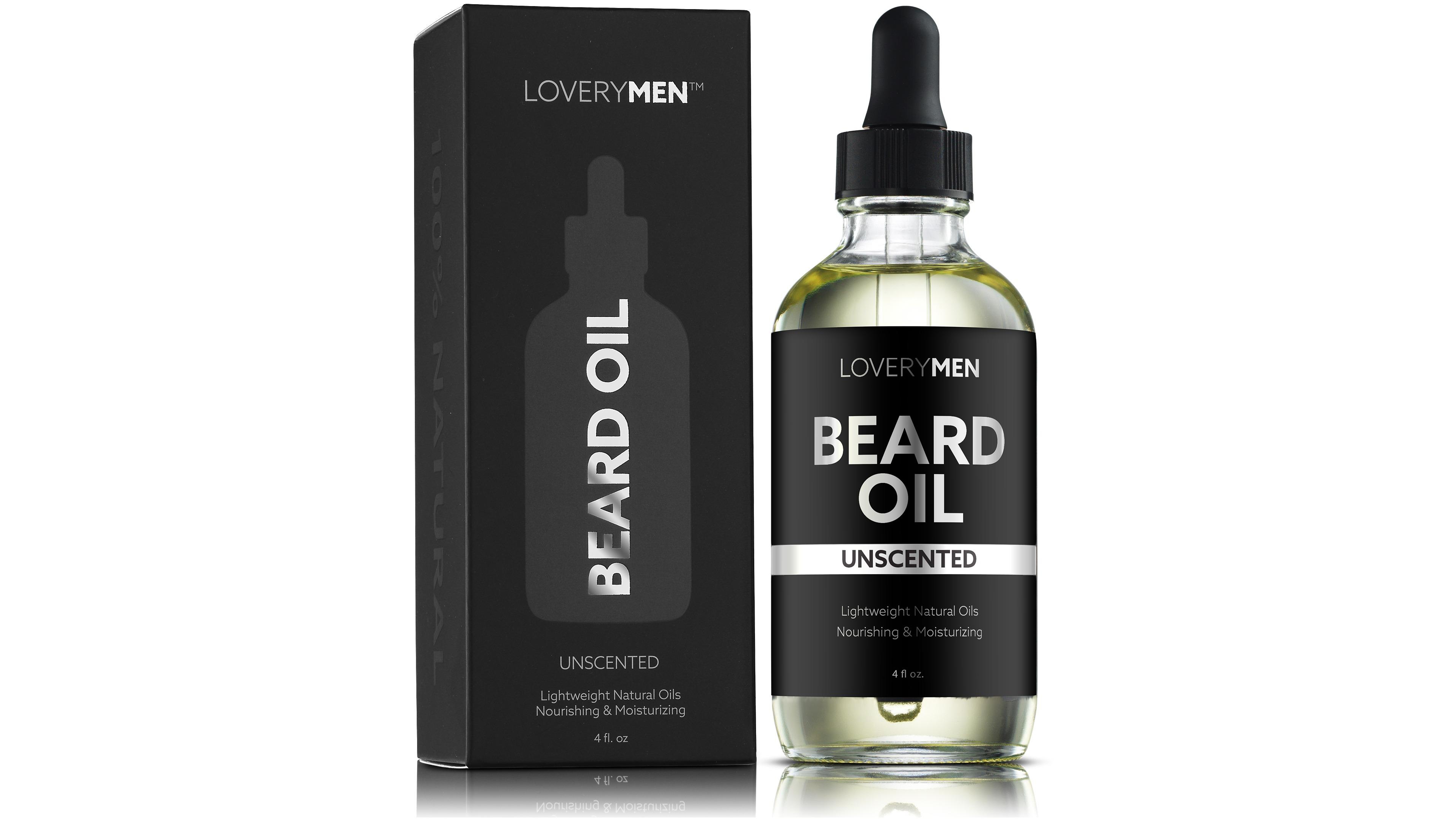Lovery Nourishing Unscented Beard Oil - 4oz Beard Grooming