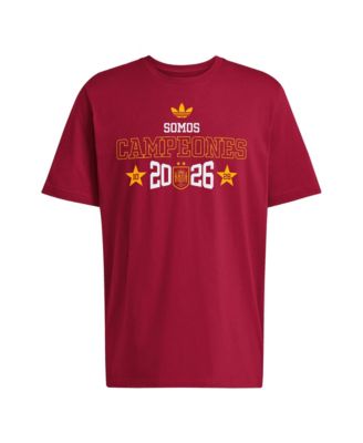 Men's Red Spain National Team 2026 FIFA World Cup Champions We Are Champions T-Shirt