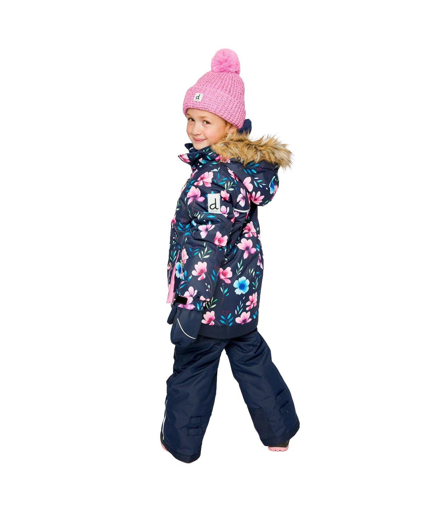 Deux par Deux Little and Big Girl's (6-14) Two Piece Play Snowsuit, цвет: Синий с принтом — фото 8