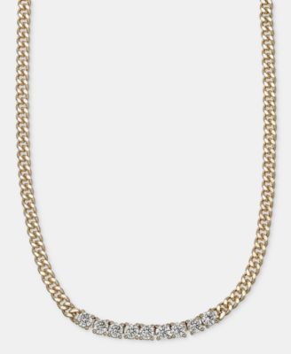 Crystal Tennis Collar Necklace, 16" + 3" extender