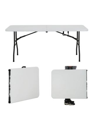 6 Feet Folding Utility Party Dining Table Heavy Duty Lock Function