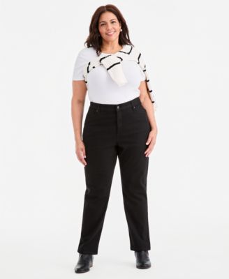 Plus Size High-Rise Straight-Leg Jeans