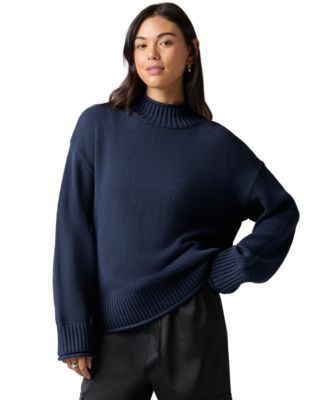 Juniors' Mock Neck Long-Sleeve Sweater