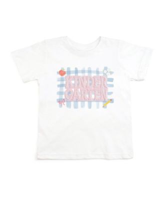 Little Girls Kindergarten Pearl Patch Short Sleeve T-Shirt