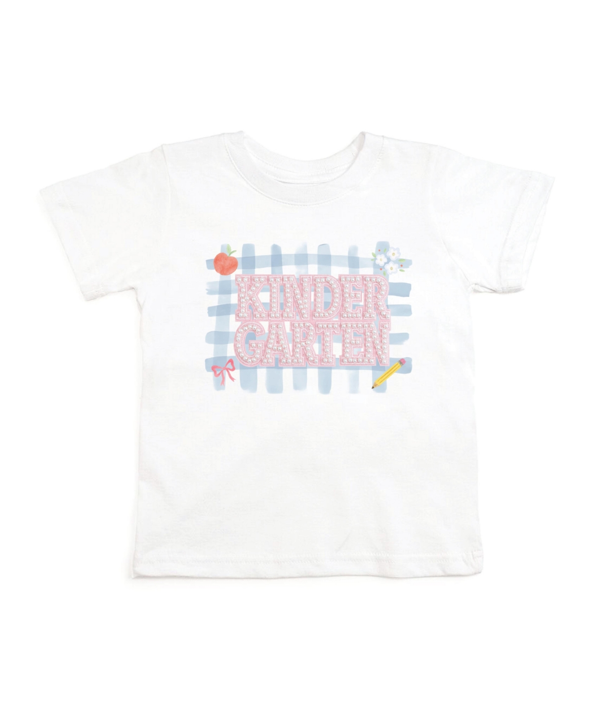 Sweet Wink Little Girls Kindergarten Pearl Patch Short Sleeve T-Shirt
