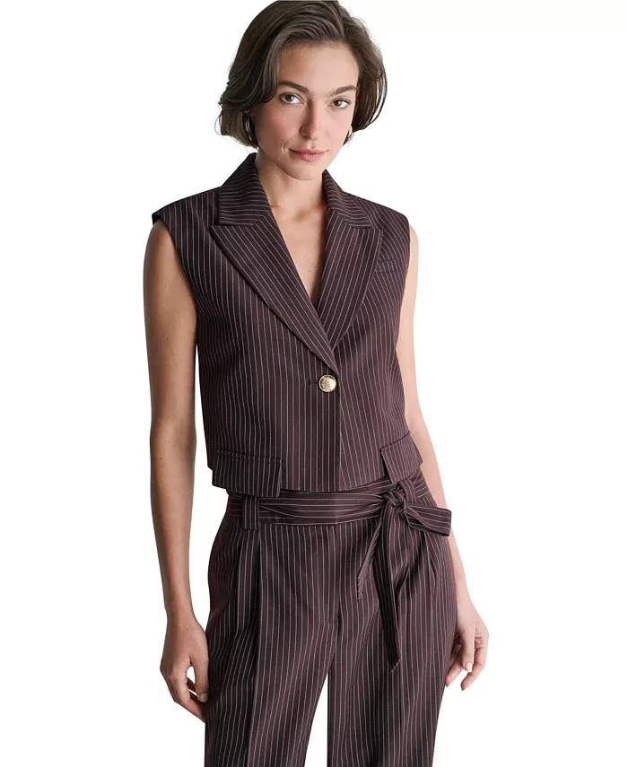Women's Cropped Peak-Lapel One-Button Blazer