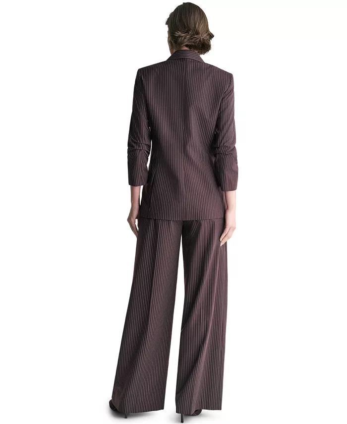Women's Double-Breasted Pinstripe Blazer - thumbnail 5