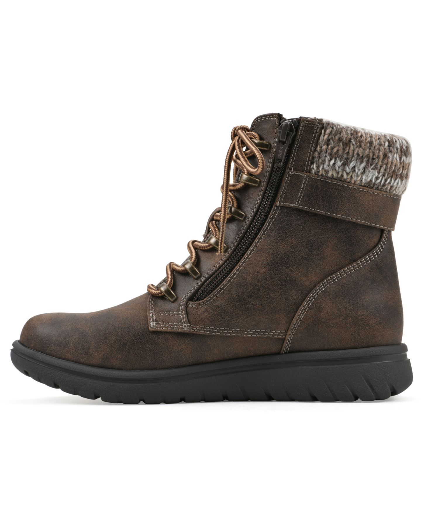 Женские ботинки Cliffs by White Mountain Hearten 2 Hiker Lace-Up Booties, цвет: Коричневый — фото 6