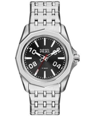 Men's Stinger Three-Hand Quartz Silver Stainless Steel Watch 44mm