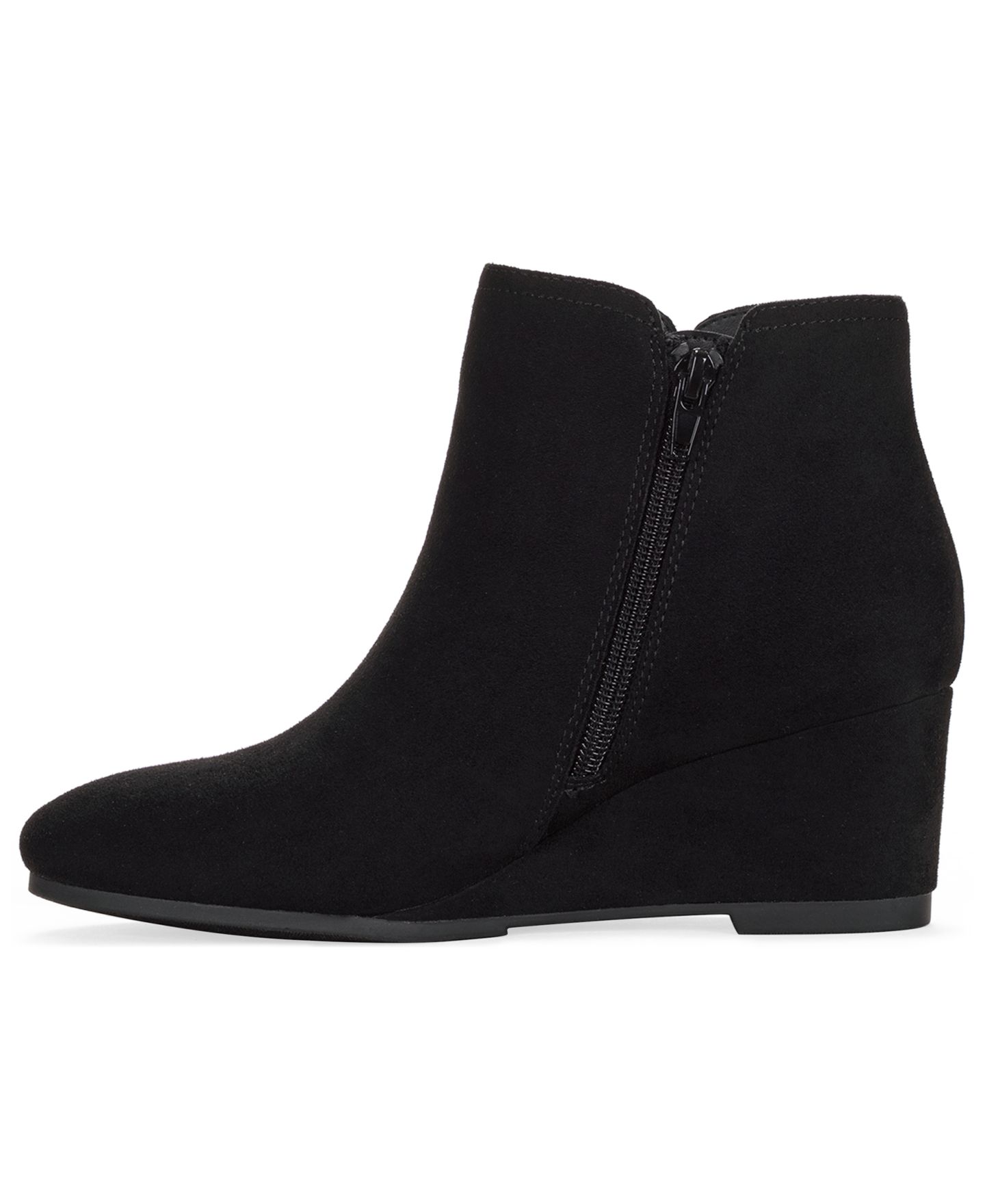 Женские ботинки Style & Co Portiaa Round Toe Wedge Dress Booties, цвет: Чёрный — фото 6
