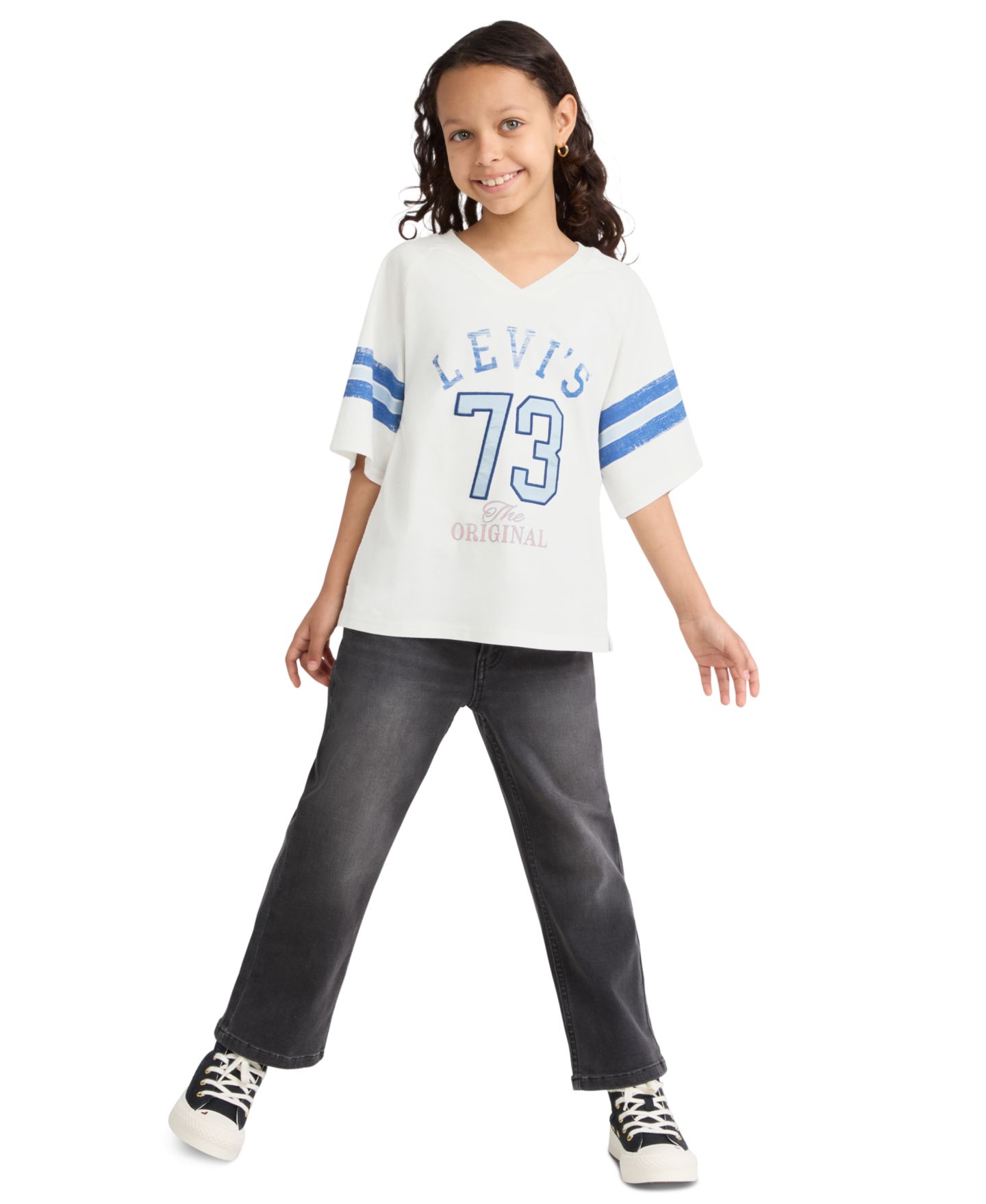 Футболка Levi's Vintage Sports Oversized T-Shirt для девочек, цвет: Levi's Egret — фото 2